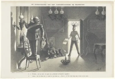 Spotprent over het gebruik van gaslicht