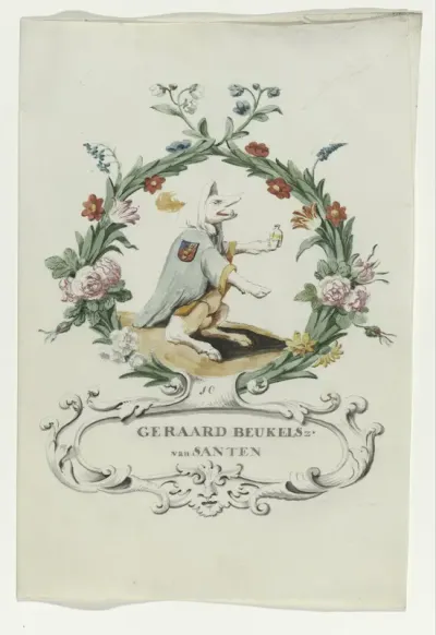 Spotprent van Geraard Beukelsz. van Santen