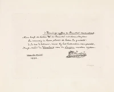 Spotvers op de komst van koning Leopold I van België