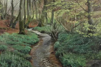Spring forestscape.