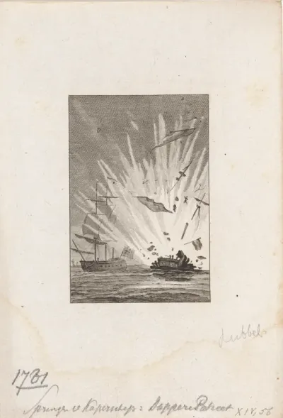 Springen van de Haagse Kaper de Dappere Patriot, 1781