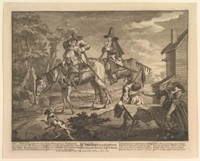 Sr. Hudibras, His Passing Worth, The Manner How He Sally'd Forth" (Twelve Large Illustrations for Samuel Butler's Hudibras, Plate 2)