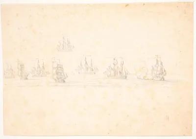 Søslag. 8 skibe