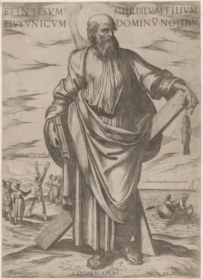 St. Andrew, from "Christ, Mary and the Apostles"
