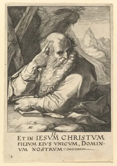 St. Andrew, from "Christ, the Apostles and St. Paul with the Creed"