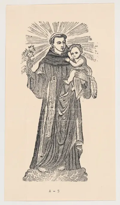 St Anthony of Padua holding the Christ child