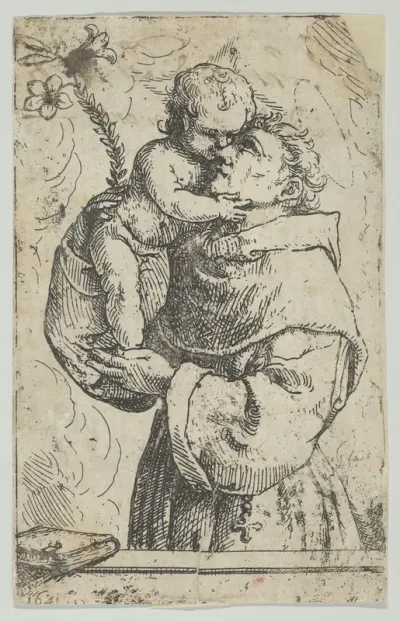 St Antony of Padua embracing the Christ Child