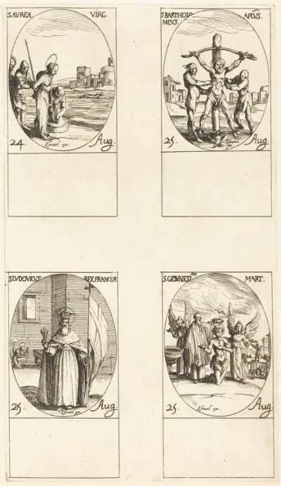 St. Aurea; St. Bartholomew; St. Louis; St. Genesius