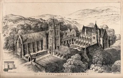 St. Columba College, Dublin, Ireland. Transfer lithograph by J.R. Jobbins after P.C. Hardwick
