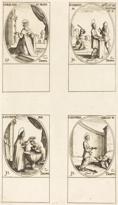 St. David, King and Prophet; Sts. Sabinus and Venustianus; St. Sylvester; St. Colomba