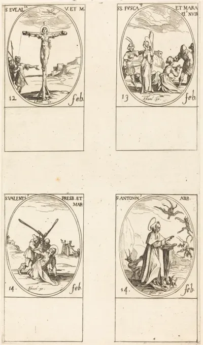 St. Eulalia; St. Fusca and Maura; St. Valentine; St. Anthony