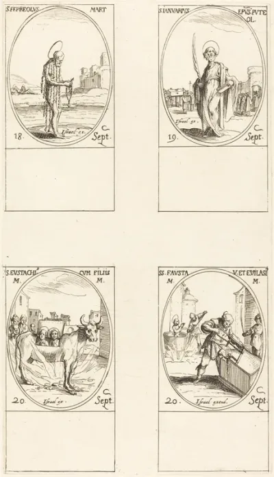 St. Ferreolus; St. Januarius; St. Eustachius & his Children; Sts. Fausta & Evelasius