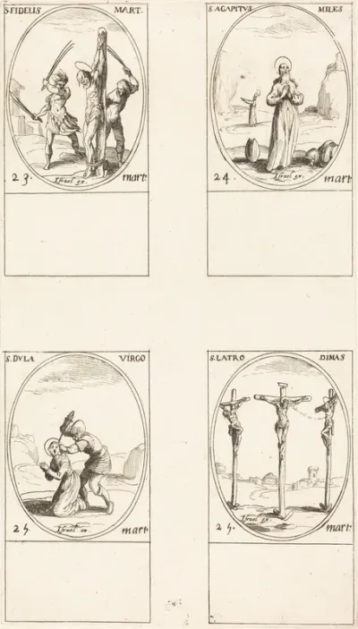 St. Fidelis; St. Agapetus; St. Dula; St. Latro Dimas