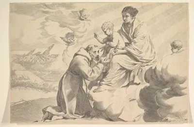 St. Francis of Assisi Adoring the Christ Child on the Virgin's Lap