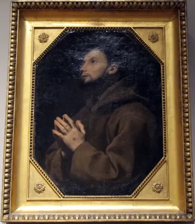 St. Francis of Assisi praying