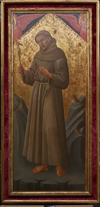 St. Francis of Assisi receives the miraculous stigmata while in prayer on a mountainous retreat Florence