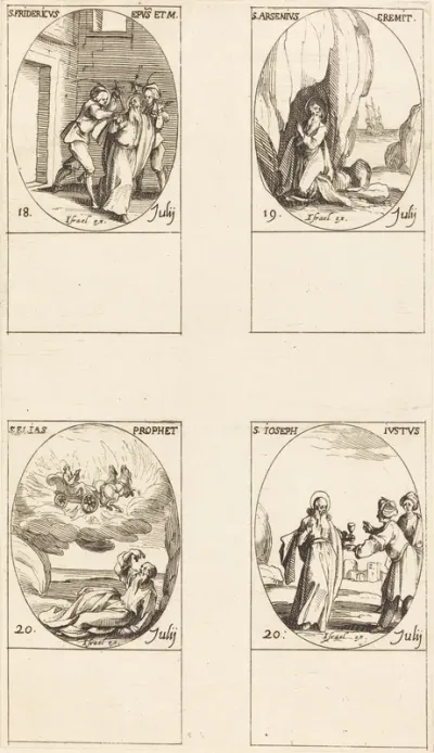 St. Frederick; St. Arsenius, Hermit; St. Elias, Prophet; St. Joseph the Just