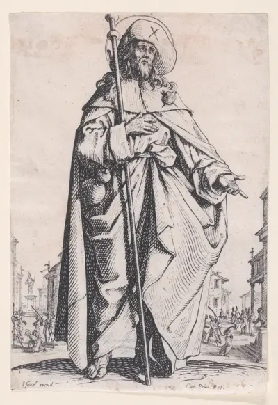 St. James Major, from "Les Grands Apôtres Debout, Représentant Le Sauveur, La Bienheureuse Marie et Les Saints Apôtres" (The Large Standing Apostles, Representing The Savior, The Blessed Mary and The Apostles)