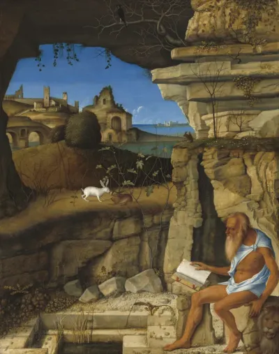 St Jerome Reading in the Countryside