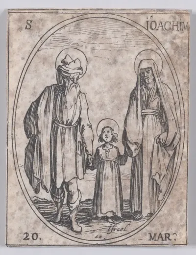 St. Joachim, March 20th, from "Les Images De Tous Les Saincts et Saintes de L'Année" (Images of All of the Saints and Religious Events of the Year)