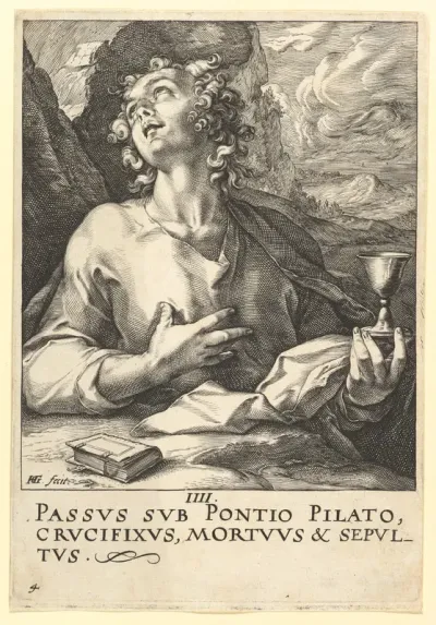 St. John, from "Christ, the Apostles and St. Paul with the Creed"