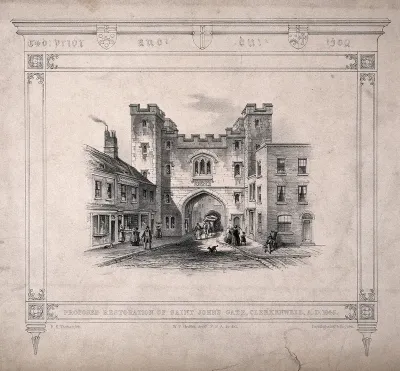 St John's Gate, Clerkenwell, London: the north side