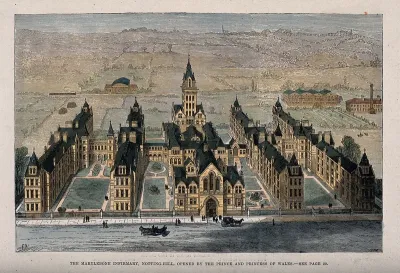 St Marylebone Infirmary, Exmoor Street, London: the exterior