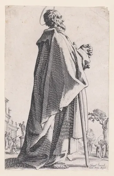 St. Matthew, from "Les Grands Apôtres Debout, Représentant Le Sauveur, La Bienheureuse Marie et Les Saints Apôtres" (The Large Standing Apostles, Representing The Savior, The Blessed Mary and The Apostles)