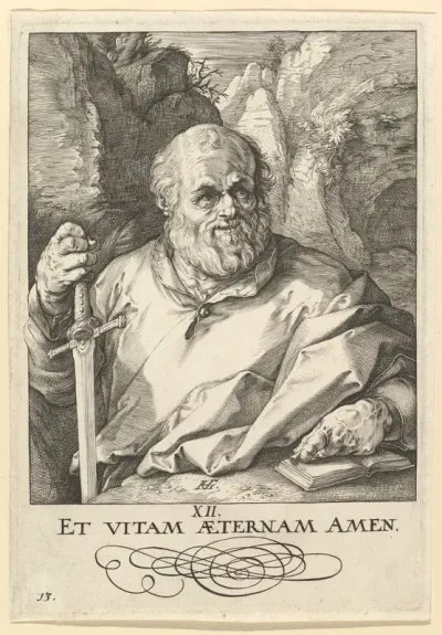 St. Matthias, from "Christ, the Apostles and St. Paul with the Creed"