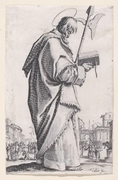 St. Matthias, from "Les Grands Apôtres Debout, Représentant Le Sauveur, La Bienheureuse Marie et Les Saints Apôtres" (The Large Standing Apostles, Representing The Savior, The Blessed Mary and The Apostles)