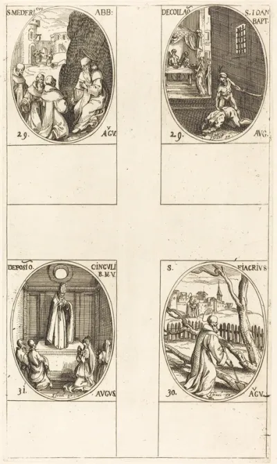 St. Mederic, Abbot; Beheading of John the Baptist; St. Fiacre; Festival of the Belt of the Virgin