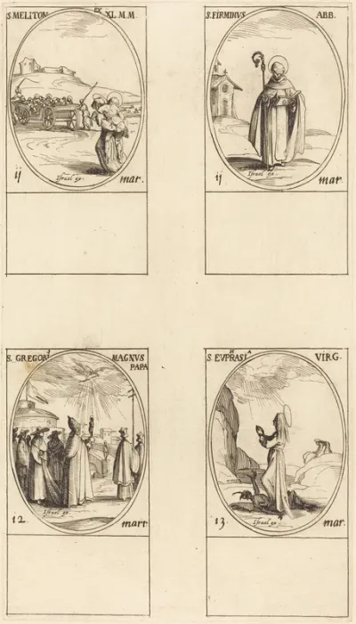 St. Meliton; St. Firminus; St. Gregory the Great; St. Euphrasia