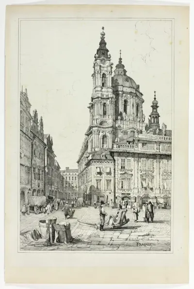 St. Nicholas, Prague, from Facsimiles of Sketches made in Flanders and Germany