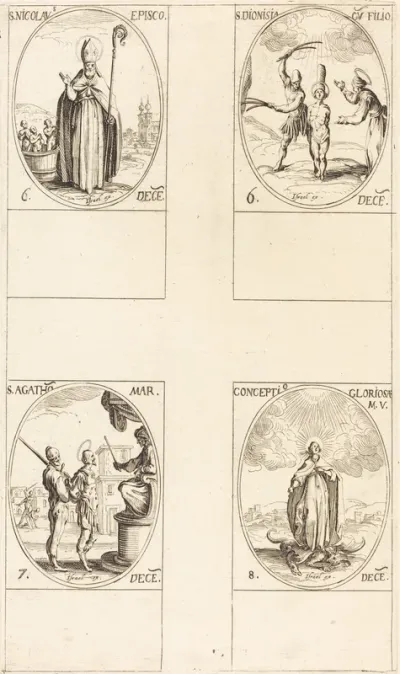 St. Nicholas; St. Dionisia and Son; St. Agatha; Conception of the Virgin