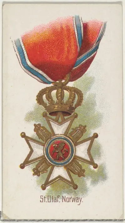 St. Olaf, Norway, from the World's Decorations series (N30) for Allen & Ginter Cigarettes