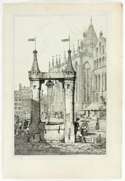 St Omer, Strasbourg, from Facsimiles of Sketches made in Flanders and Germany