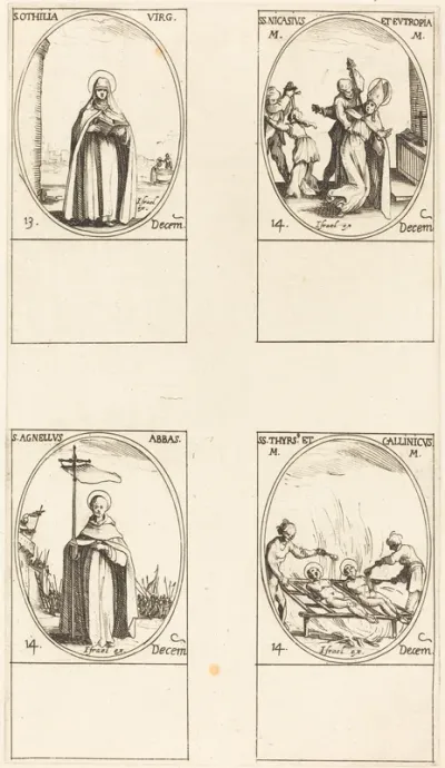 St. Othilia; Sts. Nicasius & Eutropia; St. Agnelus; Sts. Thyrsus & Callinicus