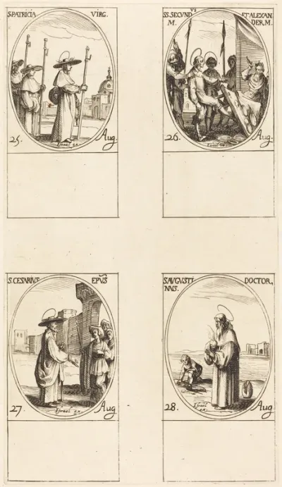 St. Patricia; Sts. Secundus and Alexander; St. Cesarius; St. Augustine