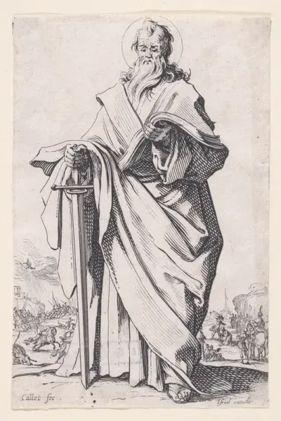 St. Paul, from "Les Grands Apôtres Debout, Représentant Le Sauveur, La Bienheureuse Marie et Les Saints Apôtres" (The Large Standing Apostles, Representing The Savior, The Blessed Mary and The Apostles)