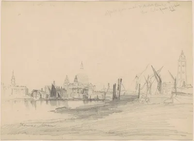 St. Paul's from Under Waterloo Bridge, Low Tide