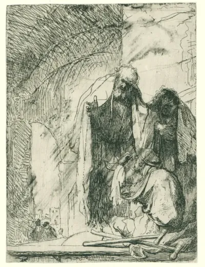 St Peter and St John at the Gate of the Temple
