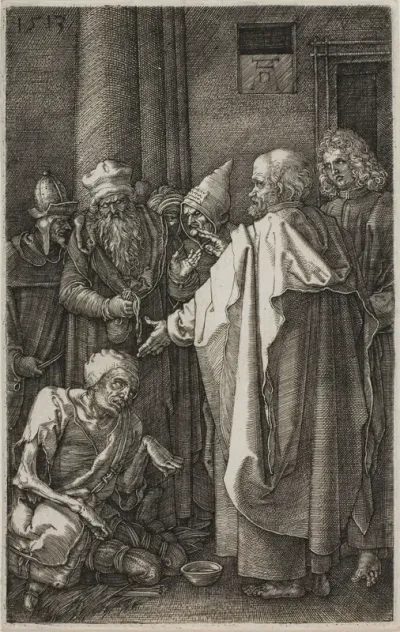 St. Peter and St. John Healing the Cripple, from The Engraved Passion