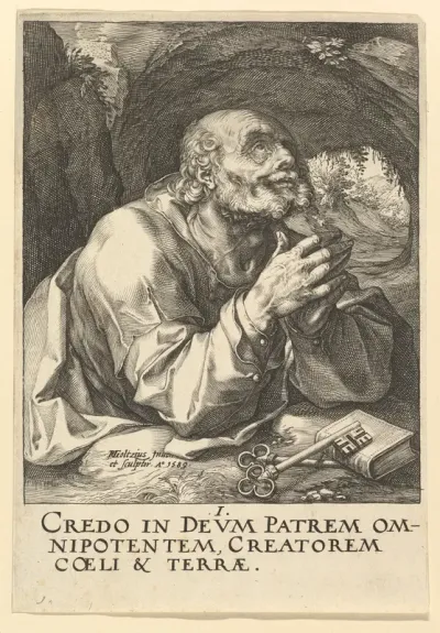 St. Peter, from "Christ, the Apostles and St. Paul with the Creed"
