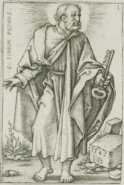 St. Peter, plate 1 from The Twelve Apostles