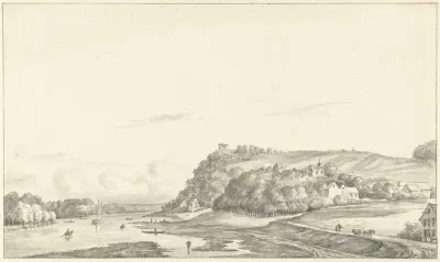 St. Pietersberg aan de Maas, van Maastricht te zien