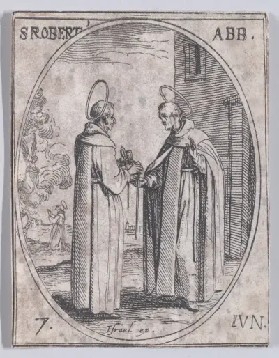 St. Robert, abbé (St. Robert, Abbot), June 7th, from "Les Images De Tous Les Saincts et Saintes de L'Année" (Images of All of the Saints and Religious Events of the Year)