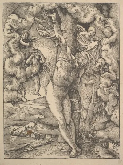 St. Sebastian Bound to a Tree
