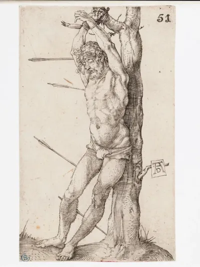 St Sebastian Tied to a Tree