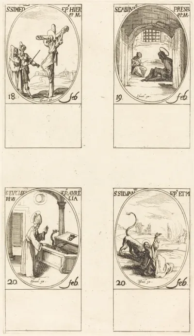 St. Simeon; St. Gabinius; St. Eucharius; St. Silvanus