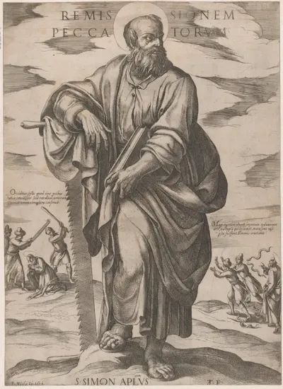 St. Simon, from "Christ, Mary, and the Apostles"